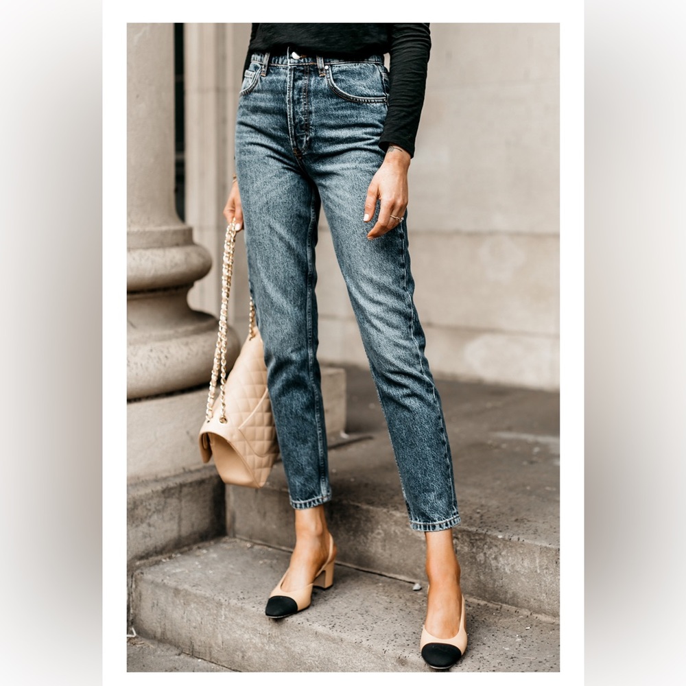ANINE BING SONYA HIGH RISE ANKLE SLIM JEANS New